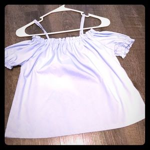 Blue Off-shoulders top